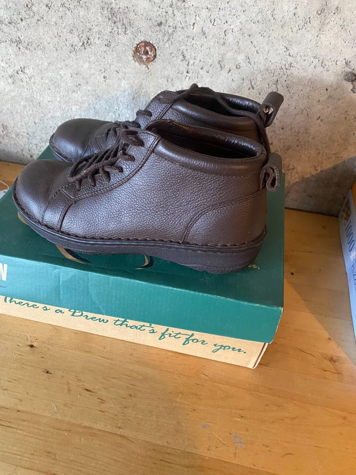 Drew Hilliard Brown Leather Casual Ankle Boots 40828-68 womens Size 5 M NWB - Image 2 of 4