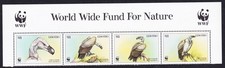 Lesotho WWF Cape Vulture Birds Top Strip WWF Logo 1998 MNH SG#1378-1381