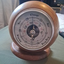 Shortland Smith’s SB Round Solid Wood table top  Vintage Barometer
