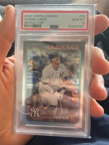 Aaron Judge 2024 Topps Chrome #50 Refractor PSA 10 Gem Mint New York Yankees MVP