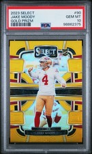 2023 Panini Select #90 Jake Moody Gold Prizms PSA 10 #/10