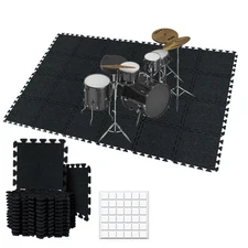 Thick Sound Absorbing Interlocking Floor Mats, 24 Pcs 11x 11 x 0.32 inches Hi...