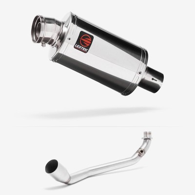 Lextek OP4 polierte Edelstahl Auspuffanlage 200mm für Lexmoto Riot 125 AD125A-U1