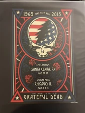 Grateful Dead FARE THEE WELL 2015 Print Poster GD50 #2037/5000 Jerry Garcia