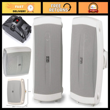 2-Way Indoor/Outdoor Speakers - Weather-Resistant, High-Quality Sound, White Pai