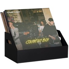 Acrylic Vinyl Record Storage, Desktop LP Record Holder, Black