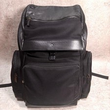 Montblanc Night Flight Large Backpack Black Leather Used