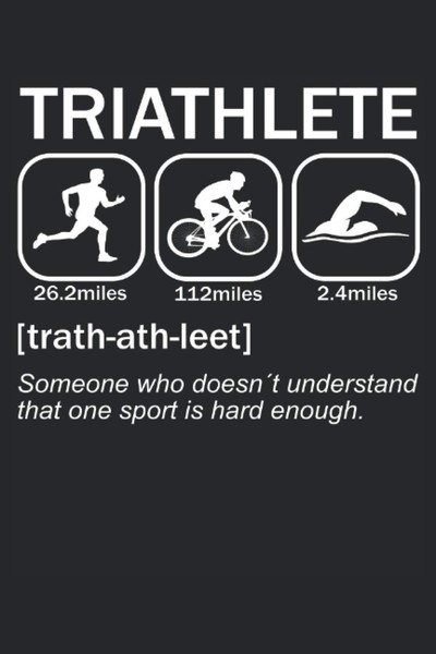 Triathlon Kalender: Schwimmen Radfahren Laufen - Retro Geschenkidee-image