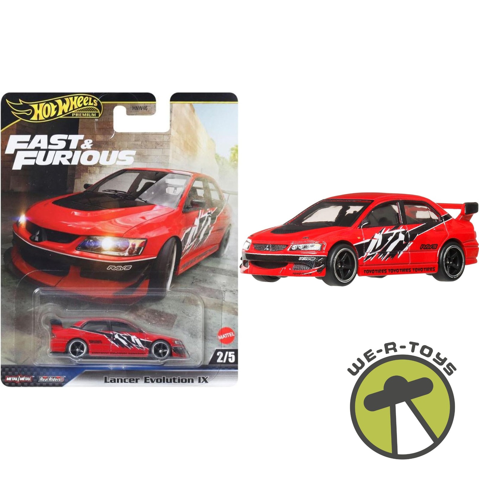 Hot Wheels Premium Fast & Furious 1:64 Scale Die-Cast Lancer Evolution IX Car