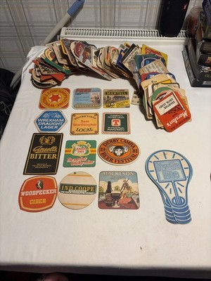 Lot of 180 Old beer Matt s from all over 