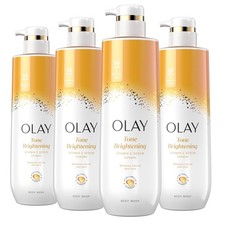 4Pack Olay Body Wash for Women,Tone Brightening,Vitamin C Serum Complex,20 fl oz
