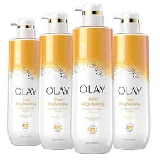 4Pack Olay Body Wash for Women,Tone Brightening,Vitamin C Serum Complex,20 fl oz