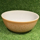 Vintage Pyrex Woodland Brown/Tan 4qt Mixing Bowl #404