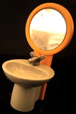 PLAYMOBIL: WASCHBECKEN/WASCHBECKEN mit SPIEGEL hoch