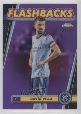 2024 Topps Chrome MLS Flashbacks Purple Refractor 142/199 David Villa #100 0w93
