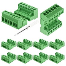 10 Sets 6P 15A 600V Terminal Block Assortment, 5.08mm Pitch PCB Mount Screw T...