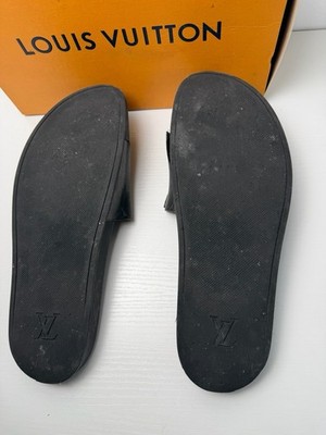 Louis Vuitton Waterfront Mule Monogram SZ 11 Defected Louis Vuitton Waterfront Mule Monogram Eclipse SZ 11  main image 2