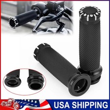 1"Electronic Throttle Handle Bar Hand Grips✅ For Harley Touring Road Glide Black