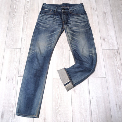 EDWIN SK505T Selvedge Jeans Buckle Back Button Fly Japan Tag W32 Actual W34