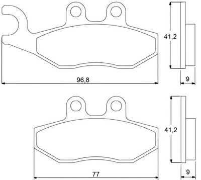 FRONT RECESSED BRAKE PADS FOR PEUGEOT ACTIVE 125 2013 > GOLD PAIR