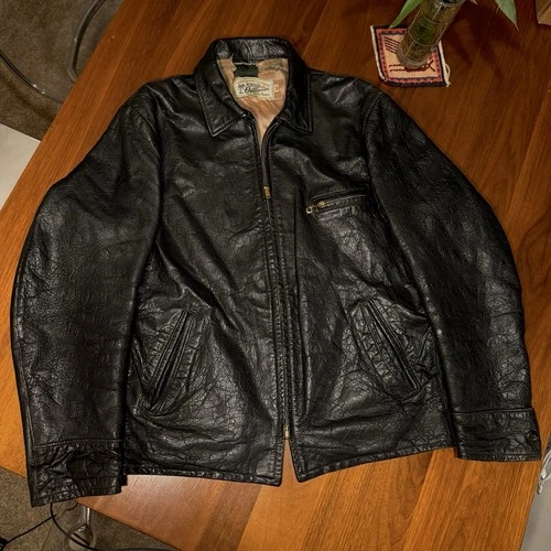 1950s Sears Hercules Leather Jacket Size 42 Styled and Made in California Talon image 19