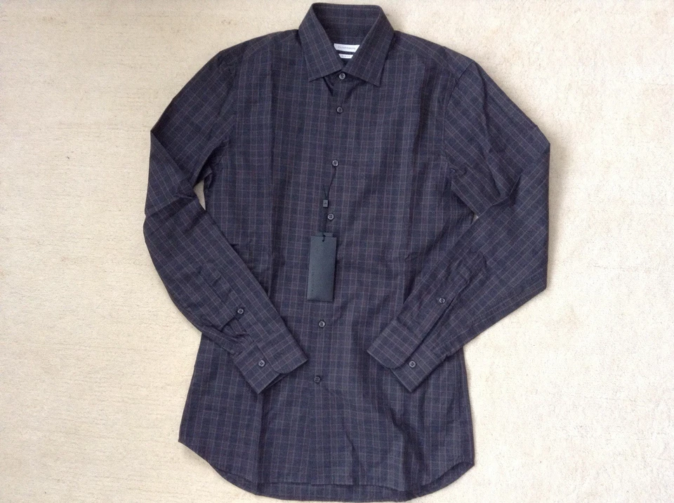 Chemise J. Lindeberg taille 38 slim fit neuve avec étiquette coton carreaux... - Photo 3/4