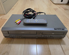 Magnavox MWD2205 DVD VCR Player FOR PARTS OR REPAIR With Working Remote  Cables