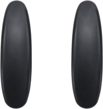 2 Pcs Office Chair Arm Pads, Black Armrest Pads Universal 4" Mounting Hole PU Of