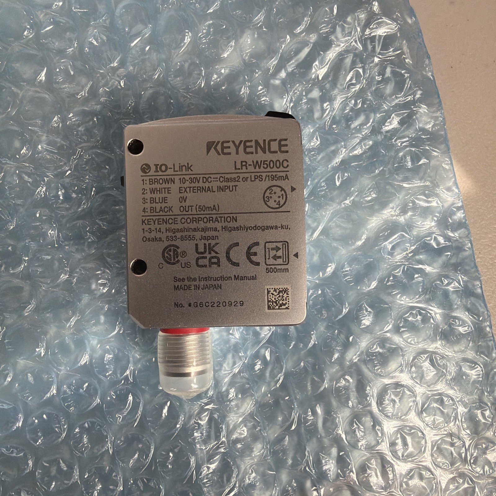Keyence LR-W500C Full Spectrum Photo Sensor, Brand New