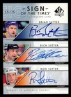 2006-07 Sp Authentic Sign of The Times Triple Auto B. Sutter R. Sutter /25 JSY #