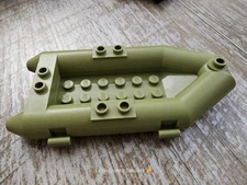 Lego 30086c01 Olive Green Raft Small Boat 12x6x2 Appeared In 5 Sets