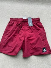 Adidas Solid Swim Shorts Burgundy size small New 