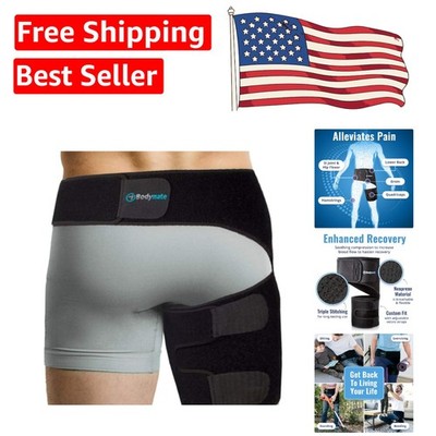 No-Slip Sciatica Support Hip Brace, Adjustable Size 32-44 Inches for Men & Women