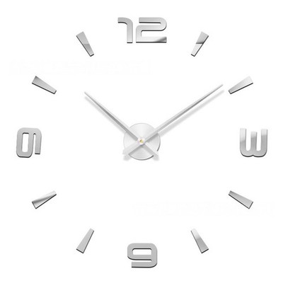 3D Wall Clock Sticker Kit for Living Room Bedroom Dining Area 70-120cm Size