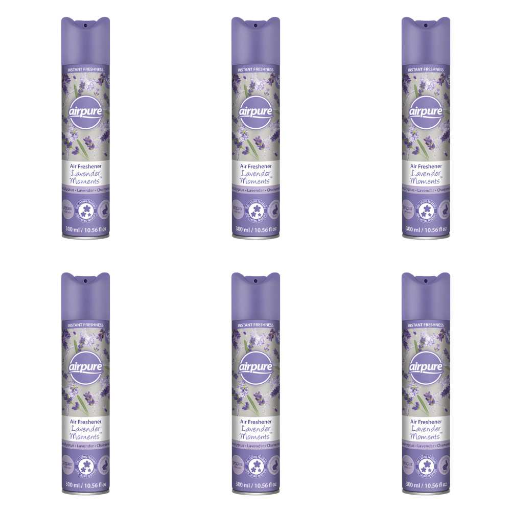AirPure Lavender Moments Air Freshener Spray 300ml - Pack of 6