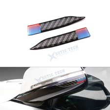 Tri-color Sporty Carbon Fiber Knife Shape Mirror Rearview Sticker Panel For Bmw Tri-color Sporty Carbon Fiber Knife Shape Mirror Rearview Sticker Panel For Bmw
