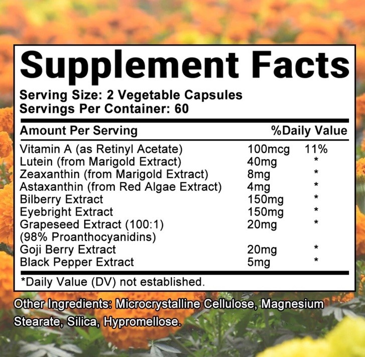 Lutein + Vitamin A Capsules - Supports eye health and balanced vision