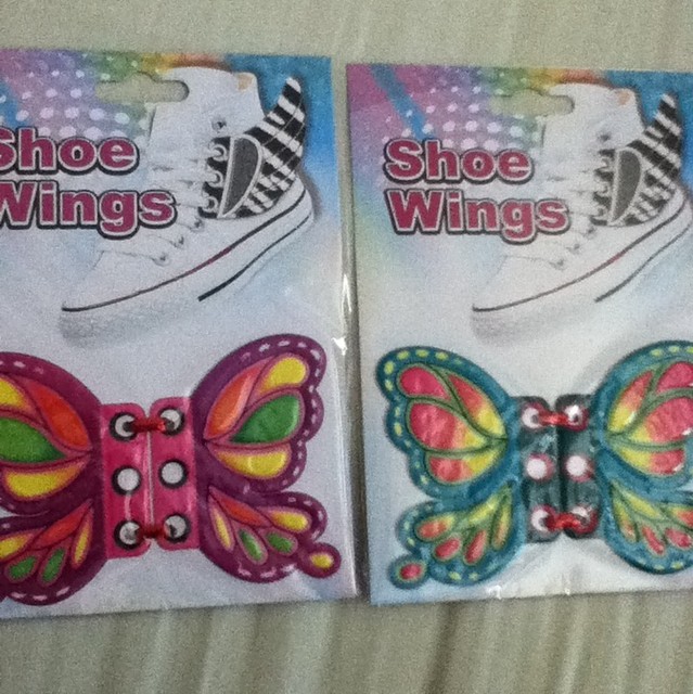 Butterfly Shoe Lace Accessories 2 Pairs Shoe Wings eBay