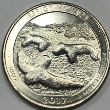 2017 P - Effigy Mounds National Park ATB Quarter Dollar