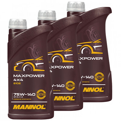 Getriebeöl MANNOL Maxpower 4x4 75W140 API GL 5 LS 3x 1 Liter für BMW R 1200 GS