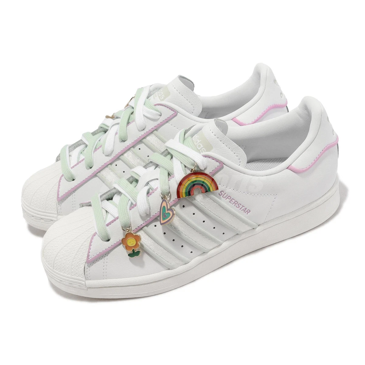 adidas superstar white pink