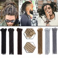 12" Soft Dreadlock Extension for Men Handmade Dreads Faux Locs Crochet Twist USA