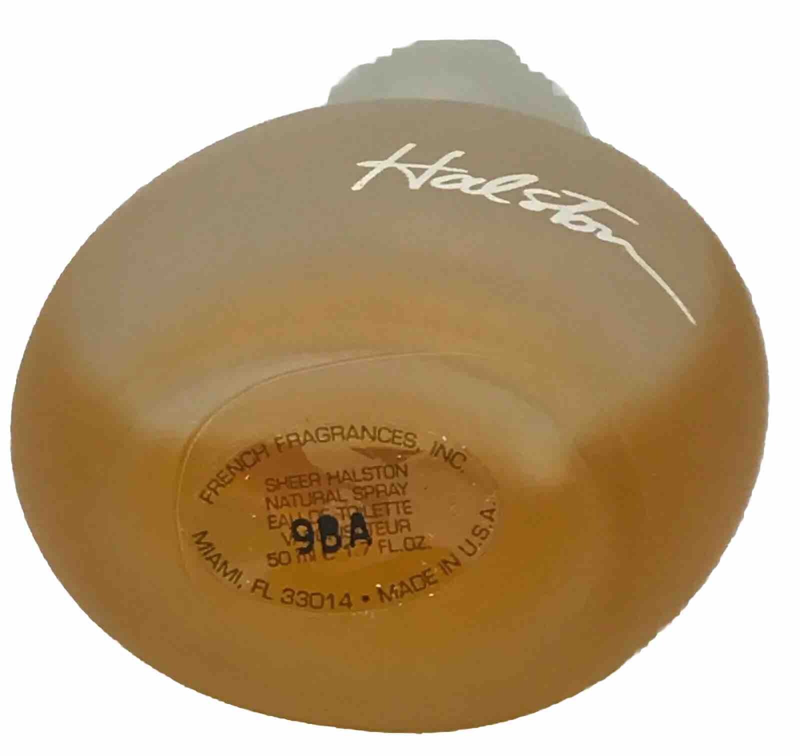 4 Bottles Sheer Halston Natural Spray Eau de Toilette 1.7 oz 2 %Low Original 80s