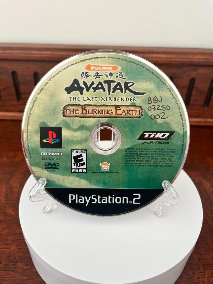 Avatar The Last Air Bender The Burning Earth (Playstation 2, 2007) Novo na caixa com manual - Imagem 3 de 4