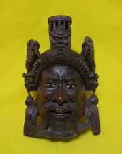 ✅ ANTICA SCULTURA VISO IMPERATRORE ORIENTALE IN LEGNO DI ROSA XX SECOLO - 3377