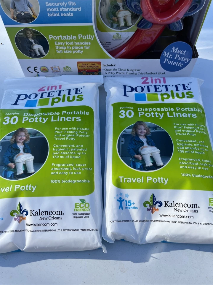 New 2 In 1 Potette Plus Portable Potty With Disposable Liners(30ct Each)Training - Image 3 of 3