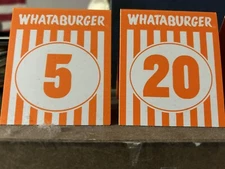 Whataburger Table Tent Markers - Individual Restaurant Order Numbers