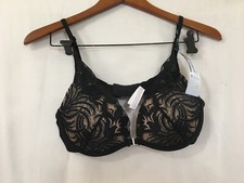 Adored by Adore Me Layla Pushup Underwire Bra Black Lace-Overlay Cups Many Sizes