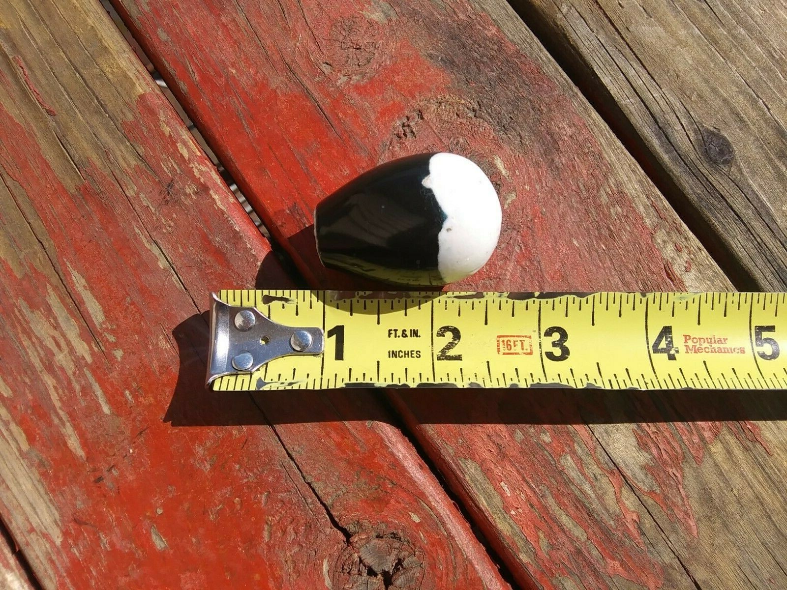 VINTAGE STEERING COLUMN SHIFT KNOB BLACK AND WHITE eBay