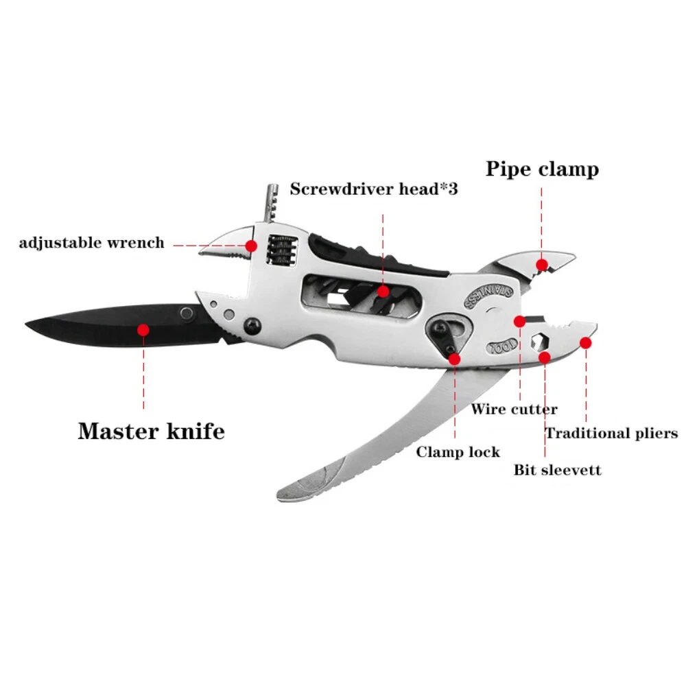 Multi Tool Purpose Adjustable Wire Cutter Pliers Survival Emergency Gear Tools